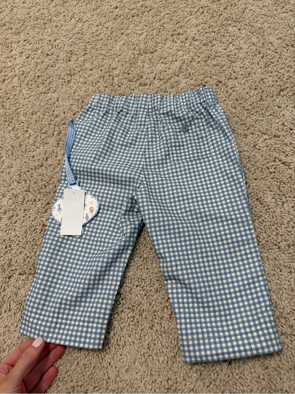 12mo boy gingham pants - Picture 4 of 4